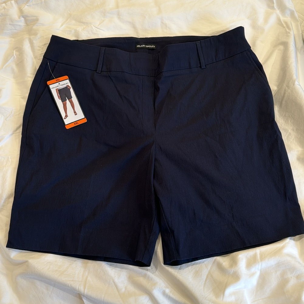 Hilary Radley Women's Mid-Rise Bermuda Shorts, Blue Size XL - Picture 5 of 7